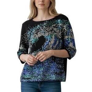 Michael Simon Sequin Sweater Size Medium